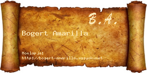 Bogert Amarilla névjegykártya